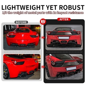 ชุดแต่งคาร์บอนไฟเบอร์คุณภาพเยี่ยมสไตล์ V Vors สำหรับรถยนต์ Ferrari 458 พร้อมสปอยเลอร์หลังทรงปีกสำหรับการแข่งขัน - Product Image 2