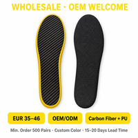 Semelles intérieures confortables en fibre de carbone PU avec soutien de la voûte plantaire, antidérapantes, désodorisantes, absorbant les chocs, écologiques, durables, pour le sport