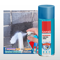 SANVO – Spray de réparation d'étanchéité transparent et imperméable 400 ml – Caoutchouc liquide noir – Spray d'étanchéité thermoséchant blanc pour réparation de fuites