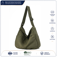 Sacs à main en toile écologiques pour femmes, avec fermeture éclair, grande capacité, bandoulière, décontractés, pour le shopping, les voyages, le travail, BSCI ISO