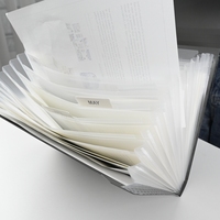 Organizador de archivos en expansión A4, patrón diagonal, 13 bolsillos, pestañas de índice, cierre de banda elástica, cubierta de PP de 0,65mm, diseño moderno personalizado