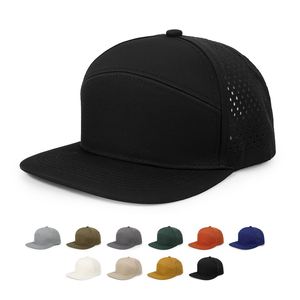 Gorra de Béisbol de Malla de Alta Calidad con Logotipo Personalizado al por Mayor, Estilo Hip Hop, Verano, Ajustada, 6 Paneles, Visera Plana, Deportiva, con Orificios Cortados con Láser y Cierre a Presión - Product Image 6