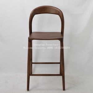 เก้าอี้ไม้โอ๊คสีดำสำหรับร้านชานมเฟอร์นิเจอร์บ้านเก้าอี้ไม้เก้าอี้รับประทานอาหารเก้าอี้บาร์เก้าอี้สตูล - Product Image 3