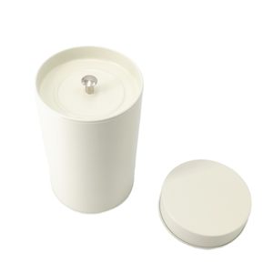 RTS 75 * H120mm boîtes à thé rondes en fer blanc avec couvercle intérieur noir blanc scellé boîte avec double couvercle emballage pour thé café bougie - Product Image 2