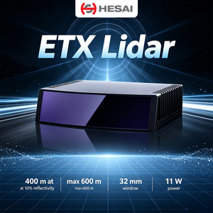 เซ็นเซอร์ LiDAR รุ่น Hesai ETX 800 ช่องสัญญาณ ระยะตรวจจับไกลพิเศษ 400 เมตร 120 °   LiDAR สำหรับกระจกหน้ารถในห้องโดยสาร สำหรับระบบ ADAS L3 L4 ขับเคลื่อนอัตโนมัติ - Product Image 1
