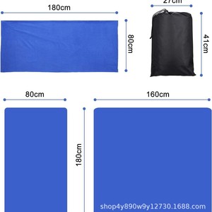 Saco de dormir de lana Woqi azul, portátil, tipo sobre, manta de viaje para acampar, para senderismo al aire libre, para adultos - Product Image 4