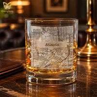 Verre à whisky personnalisé avec carte gravée, verres à whisky gravés, verre à whisky Old Fashioned, verre à whisky pour glaçons, verres à boire résistants au congélateur