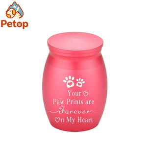 Urne commémorative pour animaux de compagnie Petop Factory - Urne funéraire en acier inoxydable avec motif de <span class=keywords><strong>patte</strong></span> - Conteneur personnalisé pour cendres de <span class=keywords><strong>chien</strong></span> - Urnas Para Mascotas - Product Image 1