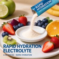 Poudre d'hydratation rapide électrolytique sans sucre OEM ODM Marque privée 6 électrolytes clés Vitamine B12 en sachet individuel pour les vitamines