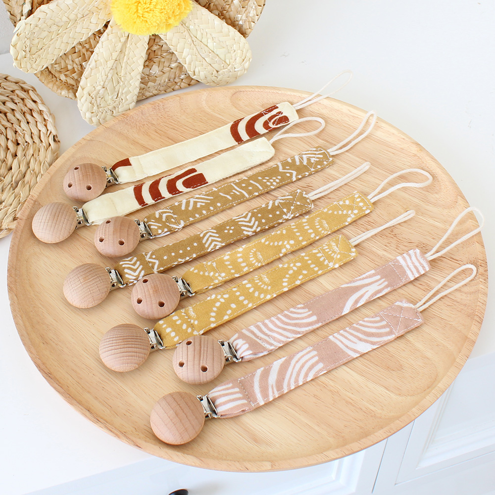 Новый дизайн, изготовленная на заказ детская игрушка из бамбукового хлопка, муслина, популярный зажим для соски, Детская цепочка для прорезывания зубов
