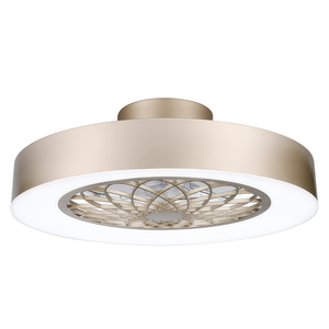 Modern <b>3</b>-Color 18-Inch LED 6-Speed Ceiling Fans Light Smart Dimmable Remote Control Low Profile Bedroom Flush Mount DC Motor - Product Image 1