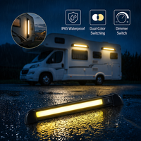 Lumière de porche LED 12V pour camping-car, double couleur, étanche, barre lumineuse LED 12V pour camping-car