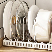 Étagère de rangement de cuisine multi-niveaux réglable de haute qualité en métal pour ustensiles, planches à découper, couvercles de casseroles et vaisselle
