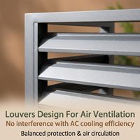 Couverture de climatiseur en aluminium découpée au laser 3D, ventilée, pour protection de la vie privée, décorative extérieure de haute qualité, effet cascade