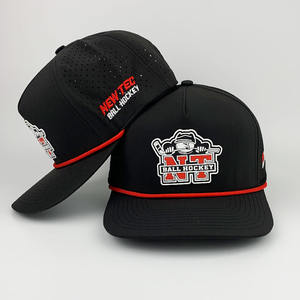 Gorras de Béisbol Snapback Deportivas de Hockey con Perforaciones Láser, de Poliéster Transpirable y Resistente al Sudor, de Perfil Medio y 5 Paneles, al por Mayor - Product Image 5