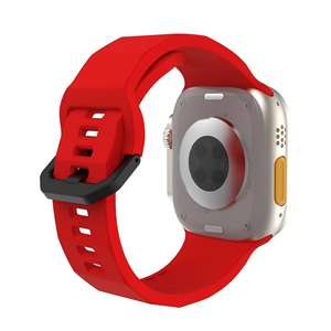 Bracelet de montre en silicone avec boucle en fer ondulée sport, adapté aux séries Apple Watch Ultra 9876543210 et SE - Product Image 5