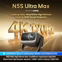 Projecteur laser tricolore 4K JMGO IRIS N5S Ultra Max 5600 CVIA Contraste 10000:1 120Hz Home Cinéma Zoom optique et déplacement Android