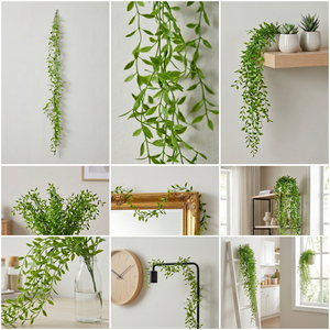 Planta Artificial Colgante, Enredadera Decorativa Verde para Hogar, Oficina, Balcón, Estante de Pared, Decoración Interior y Exterior - Product Image 6