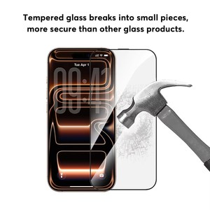 HD 2.5D 9H Tempered Glass <strong>Screen</strong> <strong>Protector</strong> For IPhone 15/16/17 Pro Max, Full Coverage, Case Friendly, Easy Install - Product Image 4