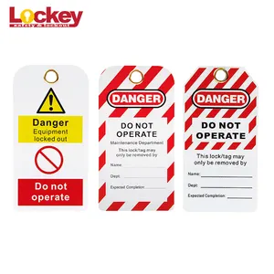 Não operar o perigo aviso tagout loto segurança bloqueio etiquetas fora etiquetas