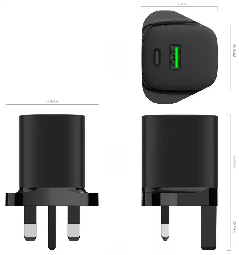 Mini GaN Charger Portable 30W Type-C Home Charger EU/US Fast Charging For IPhone/iPad/Samsung