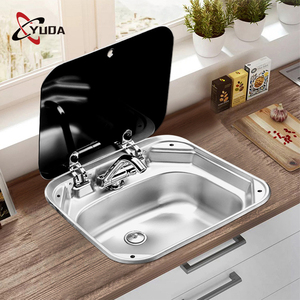 Lavelli da cucina per esterni Topcounter rimorchi da viaggio lavelli in <span class=keywords><strong>acciaio</strong></span> inossidabile lavelli ad acqua a vasca singola - Product Image 5