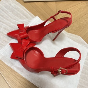 Sandales à talon rouge pour femme, pointure 33-46, chaussures à bout ouvert, nouvelle collection - Product Image 6