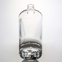 Botella de Whisky de Vidrio Poligonal de 750 ml, Botella de Tequila Facetada con Base de Montaña, Recipiente para Ginebra con Fondo Grueso