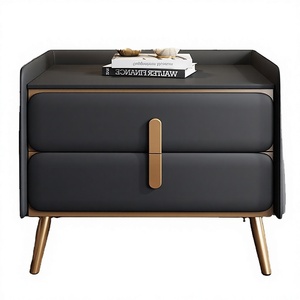 High-End Luxury Solid Wood 2-Drawers Narrow <b>Side</b> <b>Table</b> Small Black Sofa <b>Table</b> <b>for</b> Bedroom <b>Living</b> <b>Room</b> Apartment & Hotel - Product Image 4