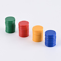 Jetons de jeu non marqués, pièces rondes colorées pour jeux de société, poker, mahjong et jeux à jetons pour tous les âges