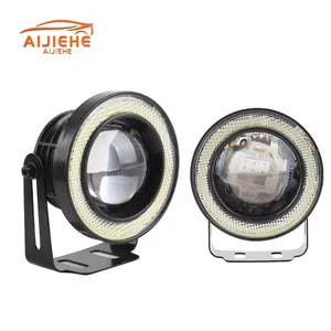 High Quality Auto Parts LED Lighting Lamp COB Led 12V fog lights led Angel Eyes Fog Lights COB Chips White Blue Red Yellow