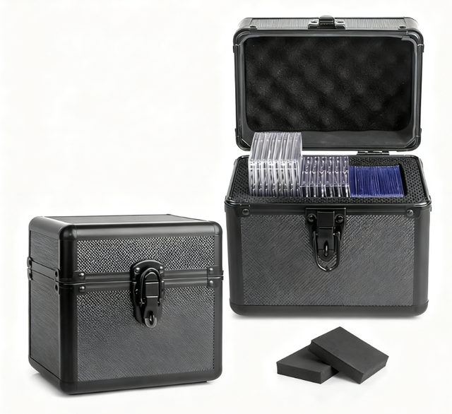 Rugged Aluminum Graded Card Display Briefcase with Full Shock Absorbing Foam Interior Fits PSA BGS FGS Custom Secure Slabs Case