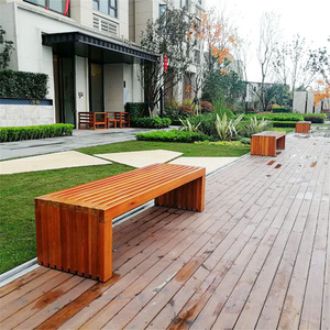 Muebles <span class=keywords><strong>de</strong></span> exterior para parque público sin respaldo, banco <span class=keywords><strong>de</strong></span> madera para asientos, jardín exterior, Patio, asiento <span class=keywords><strong>de</strong></span> madera <span class=keywords><strong>de</strong></span> <span class=keywords><strong>pino</strong></span> rústico, banco sin respaldo - Product Image 2