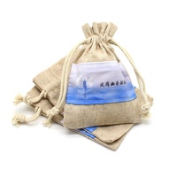 Sacs en toile de jute naturelle avec cordon de serrage, personnalisables avec logo, pour cadeaux et fêtes (vente en gros)