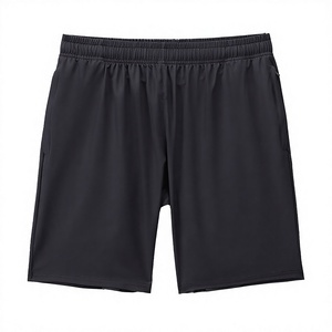 Shorts Bermuda pour homme en polyester uni avec poches, séchage rapide, taille élastique, décontracté, taille mi-haute - Product Image 1