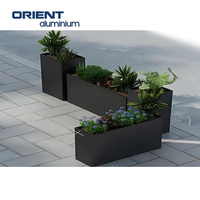 Ménage grand alliage métal Pot de fleur en aluminium jardinière pour légumes/fleurs/herbes