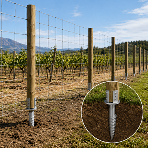 <span class=keywords><strong>Poteau</strong></span> de clôture galvanisé à visser au sol, longueurs personnalisées : 600MM, 800MM, 1.2M, 1.6M, 1.8M, 2.0M, 2.5M, 3.0M - Product Image 5