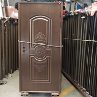 TECHTOP 현대적인 디자인 스틸 보안 도어 마감 외부 실외 방음 도어 주택 도매 가격 아파트