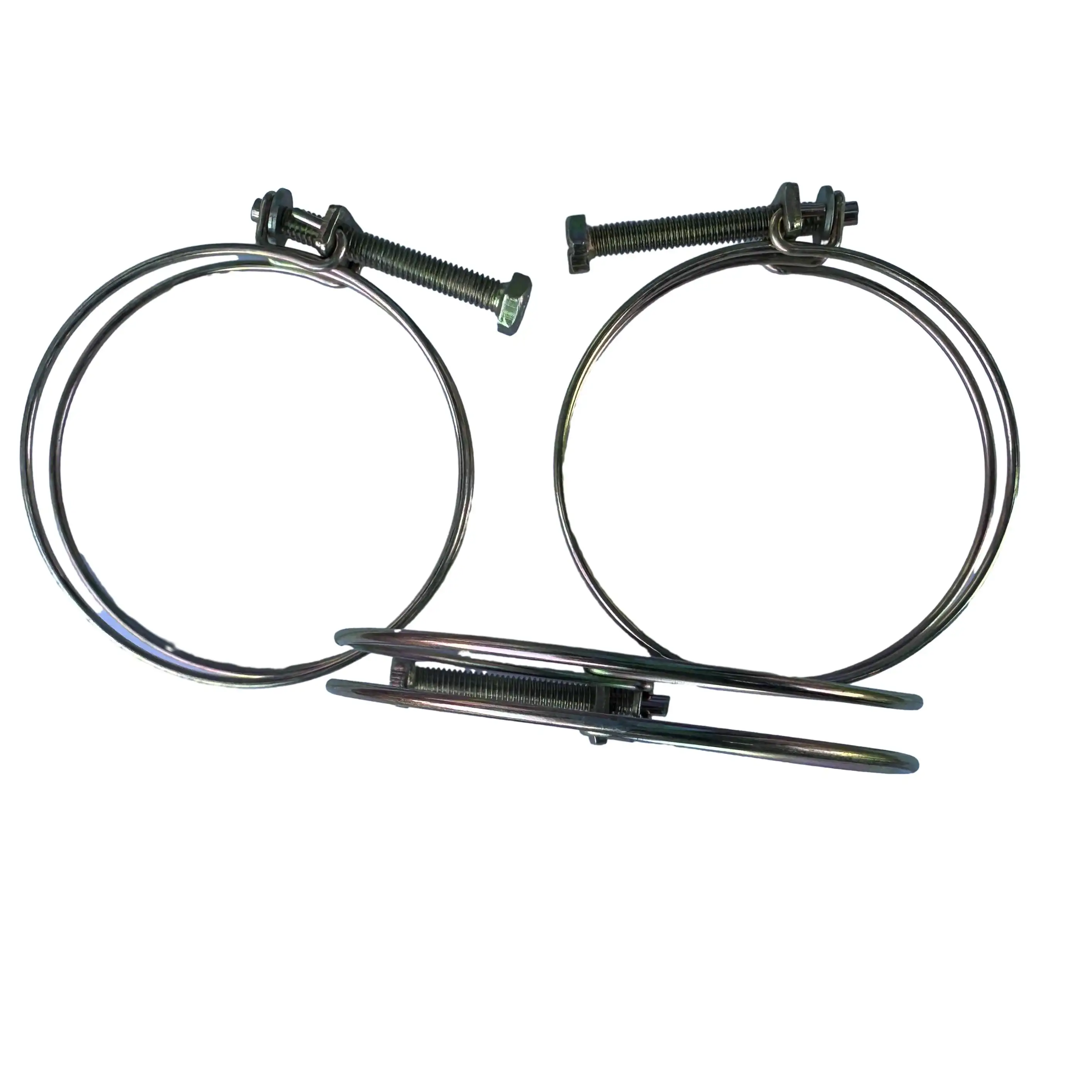 Custom Stainless Steel Double Rings Bolt Stainless Steel Hose Clamp G Double Wire Throat Hoop Clamps