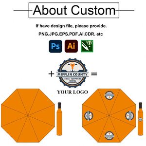 Parapluie pliant 3 sections personnalisé avec logo, idéal pour la publicité, les cadeaux d'entreprise, les promotions, les voyages et les jours de pluie, parapluie bouteille de vin pliable - Product Image 3