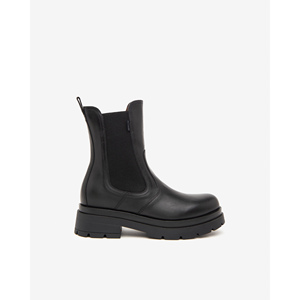 Stivaletti bassi da donna I411940d neri Slip-On stivali da neve a taglio alto classico stile Chelsea plat in cotone plat PU per l'autunno/inverno - Product Image 1