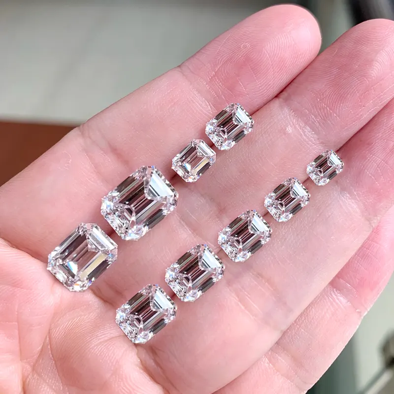 גבוהה באיכות Moissanite מחיר לכל קרט VVS הגר"א תעודה לבן אמרלד לחתוך Loose Moissanite