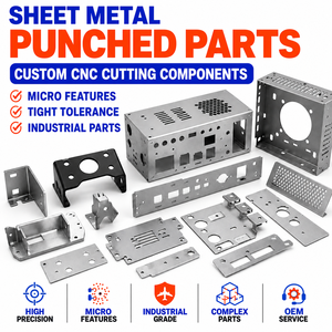 Pièces en tôle perforée, composants de fabrication CNC sur mesure, fabricant OEM pour panneaux et couvercles d'équipements industriels - Product Image 1