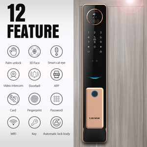 Locstar Smart <strong>Remote</strong> Control Tuya Wifi Cerradura Inteligente 3D Reconocimiento Facial Biometric Door <strong>Lock</strong> With Doorbell Camera - Product Image 2