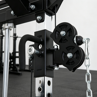 Machine Smith tout-en-un, appareil de musculation multifonctionnel avec croisement de câbles et double pile de poids pour la maison et l'usage commercial