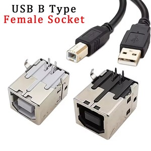 <span class=keywords><strong>Conector</strong></span> de Puerto <span class=keywords><strong>USB</strong></span> de Repuesto, <span class=keywords><strong>Tipo</strong></span> <span class=keywords><strong>B</strong></span>, 4 Pines, Ángulo Recto, PCB Hembra, <span class=keywords><strong>Conector</strong></span> de Interfaz de Datos <span class=keywords><strong>para</strong></span> <span class=keywords><strong>Impresora</strong></span>, <span class=keywords><strong>Conector</strong></span> de Soldadura - Product Image 1
