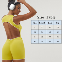 Kable المرأة تنفس ارتداءها الرياضية وجمبسوت تصميم عارية الظهر مع وسادة الصدر بلا أكمام أعلى وشورت اليوغا تشغيل اللياقة البدنية