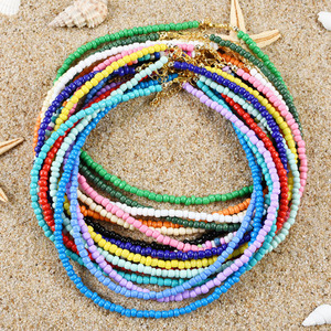 تصميم جديد من الفولاذ المقاوم للصدأ 4 ، حبات الأرز المصنوعة يدويًا من الزجاج 4 ، قلادة صغيرة - Product Image 1