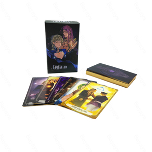 Tarjeta de <span class=keywords><strong>Tarot</strong></span> de papel de Arte de diseñ<span class=keywords><strong>o</strong></span> personalizado 70*120mm tamañ<span class=keywords><strong>o</strong></span> estándar con logotipo de técnica impresa con borde dorado embalaje personalizado para jugar - Product Image 2
