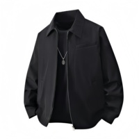 Veste Homme Grande Taille avec Revers, Fermeture Éclair, Style Formel, Coupe Slim, Polyvalente et Tendance – Vente en Gros